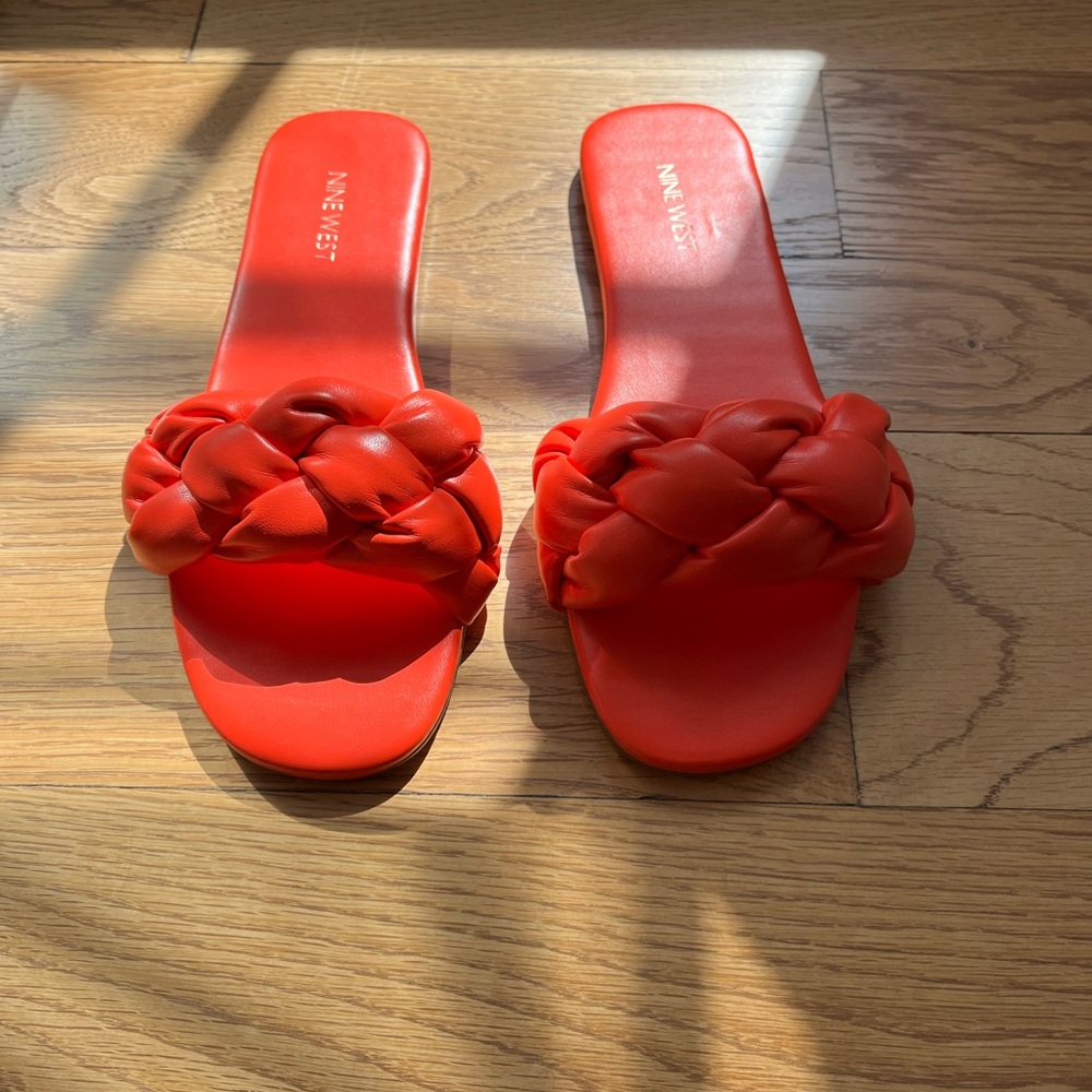Nine West Women's Red Slide Sandals
